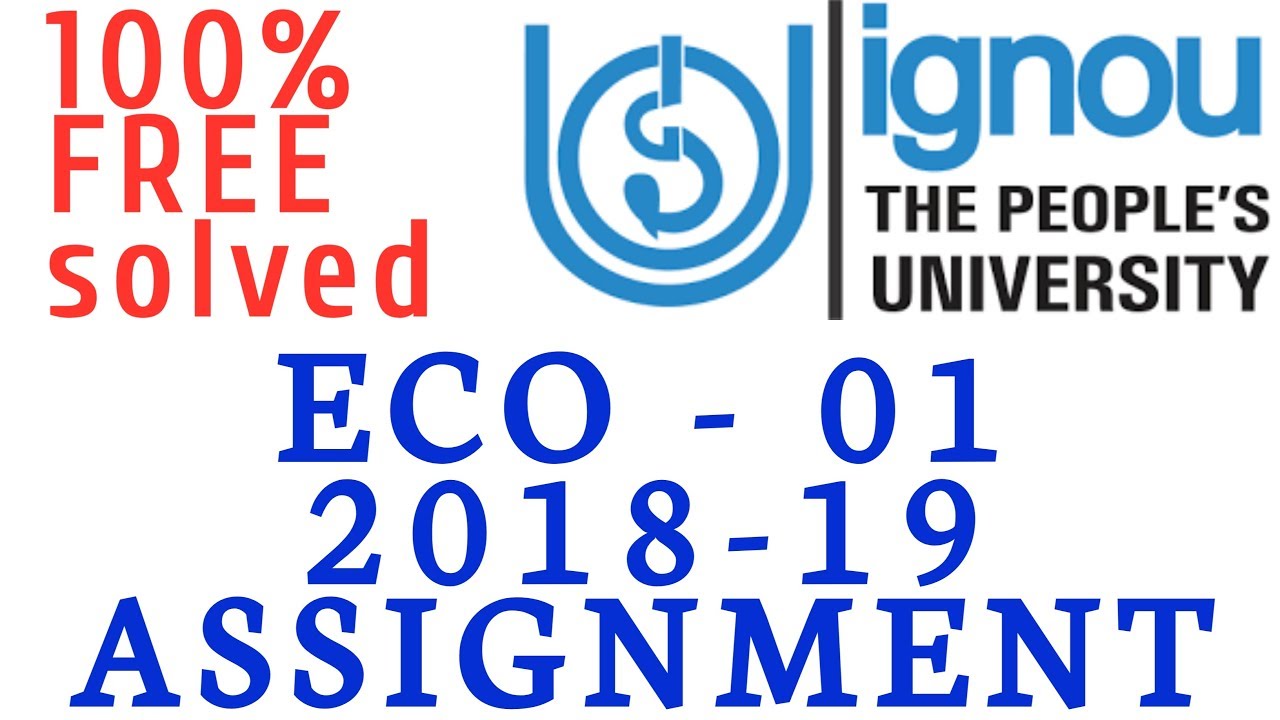 ECO 01 SOLVED ASSIGNMENT 2018-19 DOWNLOAD FREE By TIPS GURU