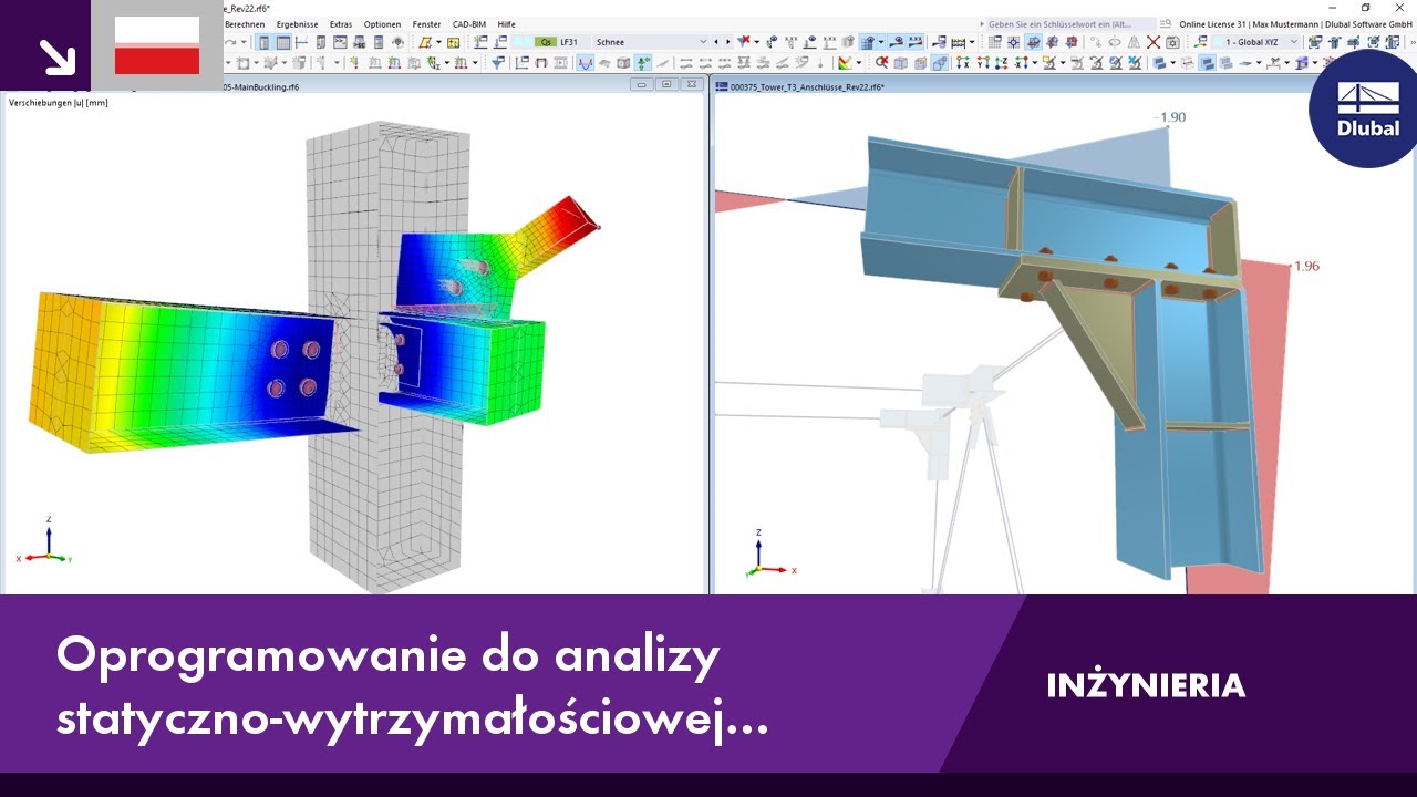 Połączenia stalowe | RFEM 6 firmy Dlubal Software