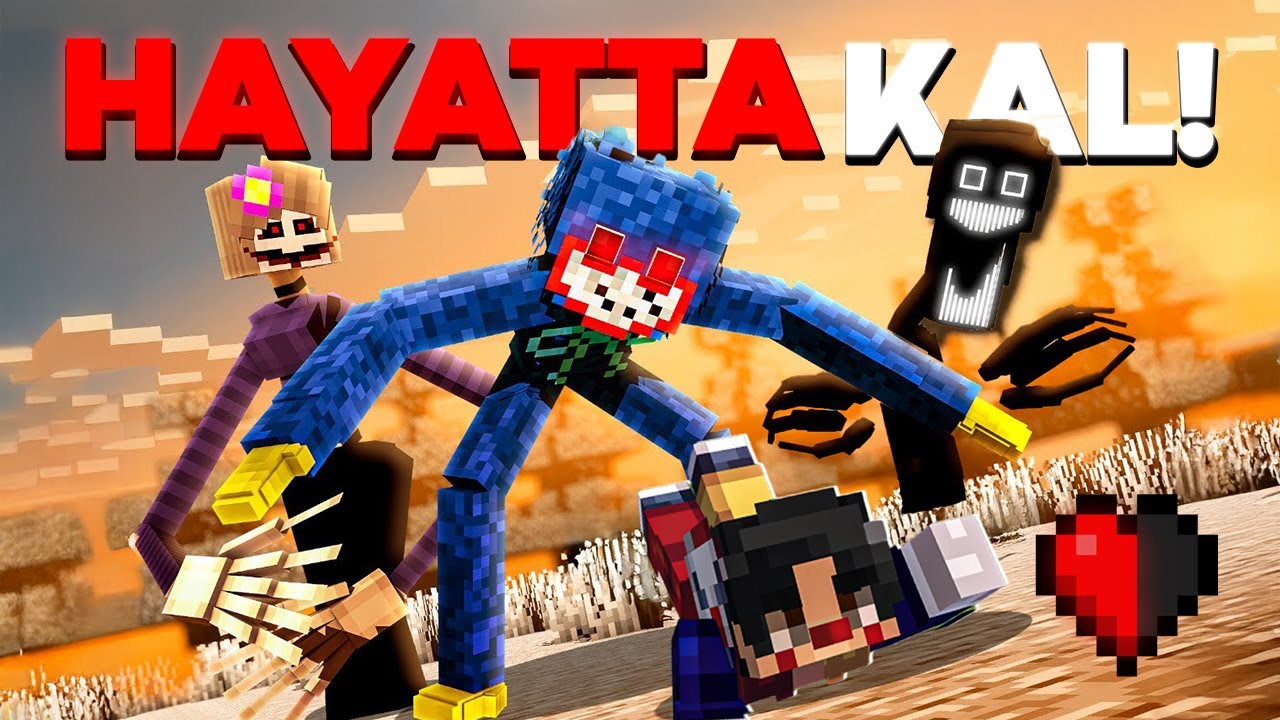 Minecraft'ta EN KORKUNÇ YASAKLI Modu HUGGY WUGGY'e karşı Hayatta Kaldım...