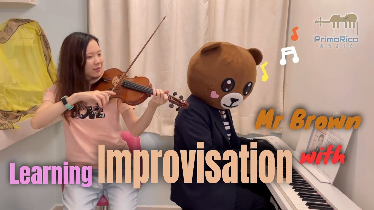 【Study Music with Mr Brown Series🐻】Learning Improvisation@ Pt Violin Studio | My Little Suede Shoes