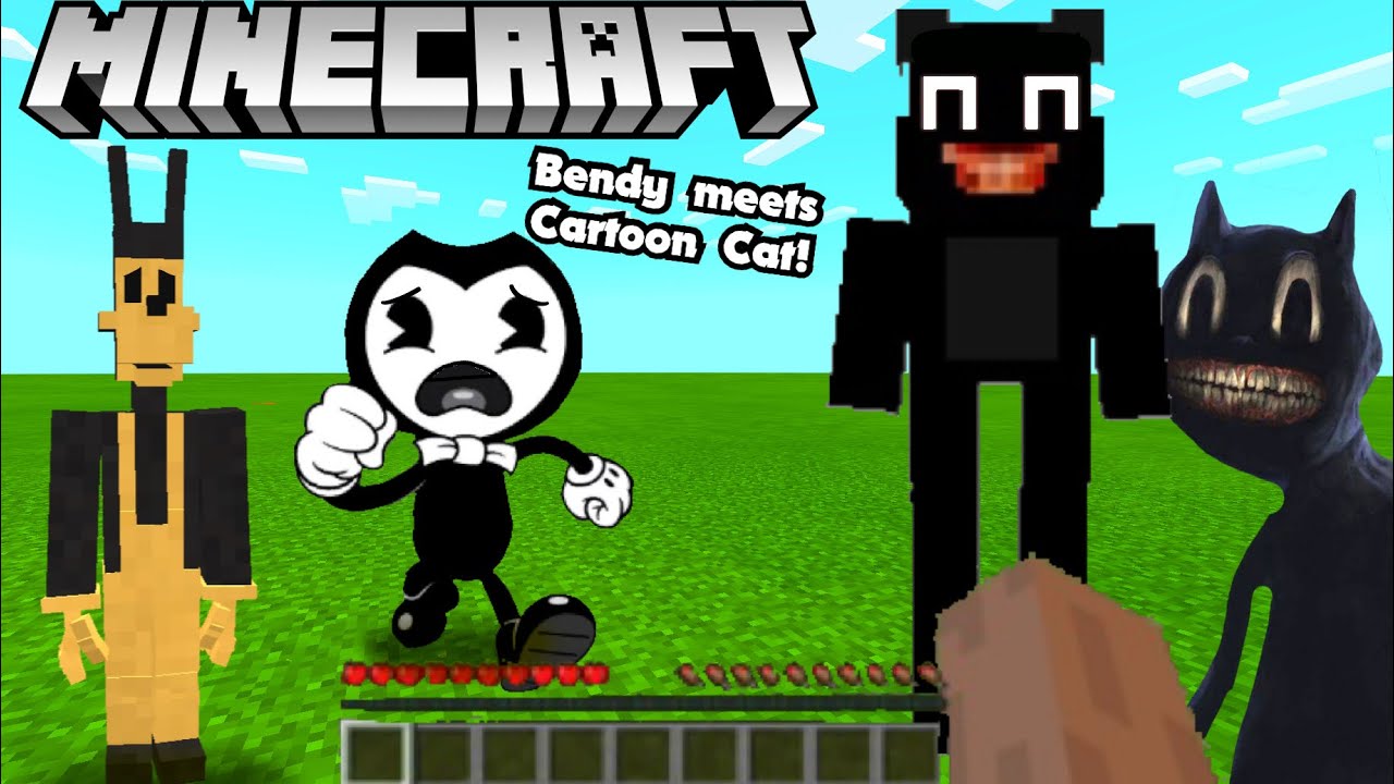 Bendy Meets Cartoon Cat! (BATIM Minecraft | Mod Showcase)