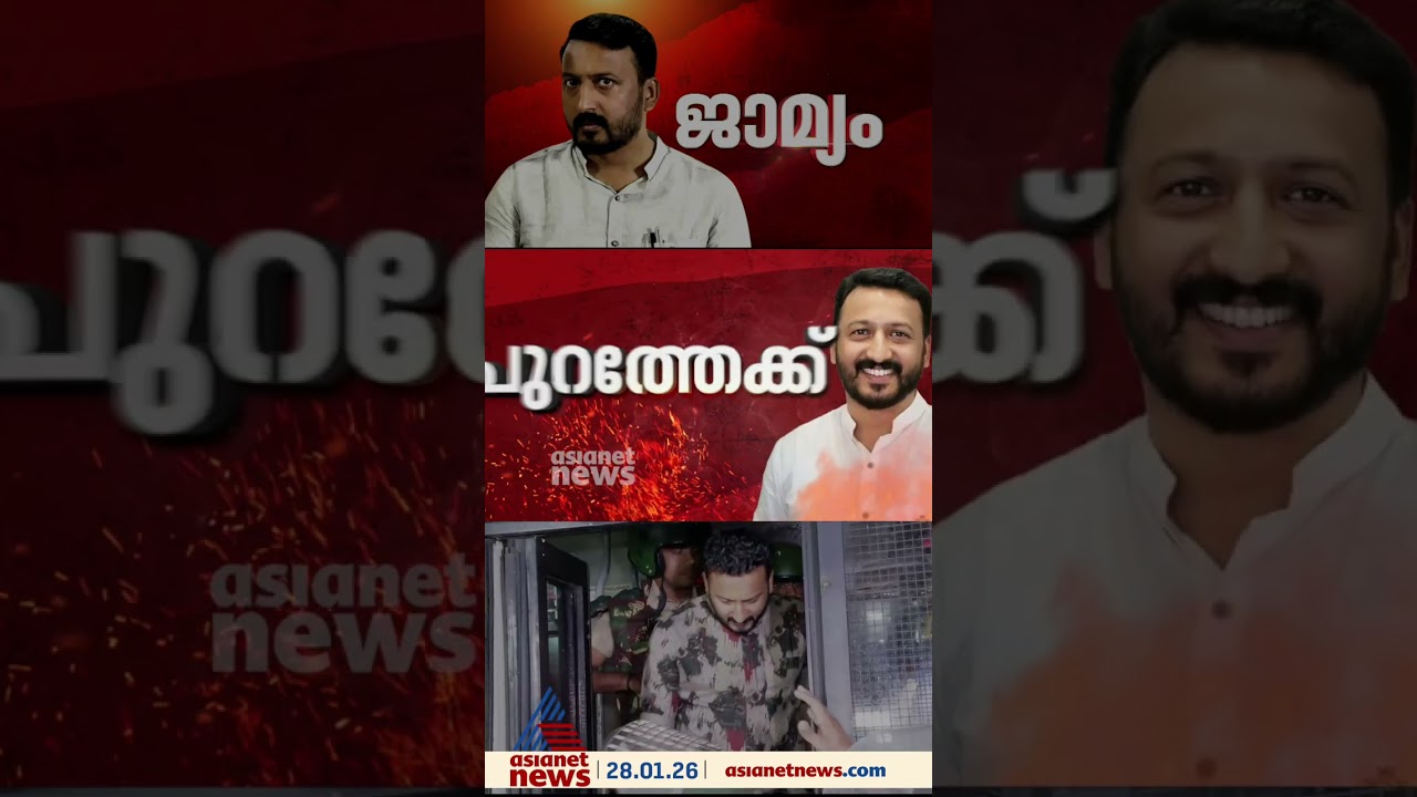 മൂന്നാമത്തെ ബലാത്സംഗ കേസിൽ രാഹുൽ മാങ്കൂട്ടത്തിലിന് ജാമ്യം