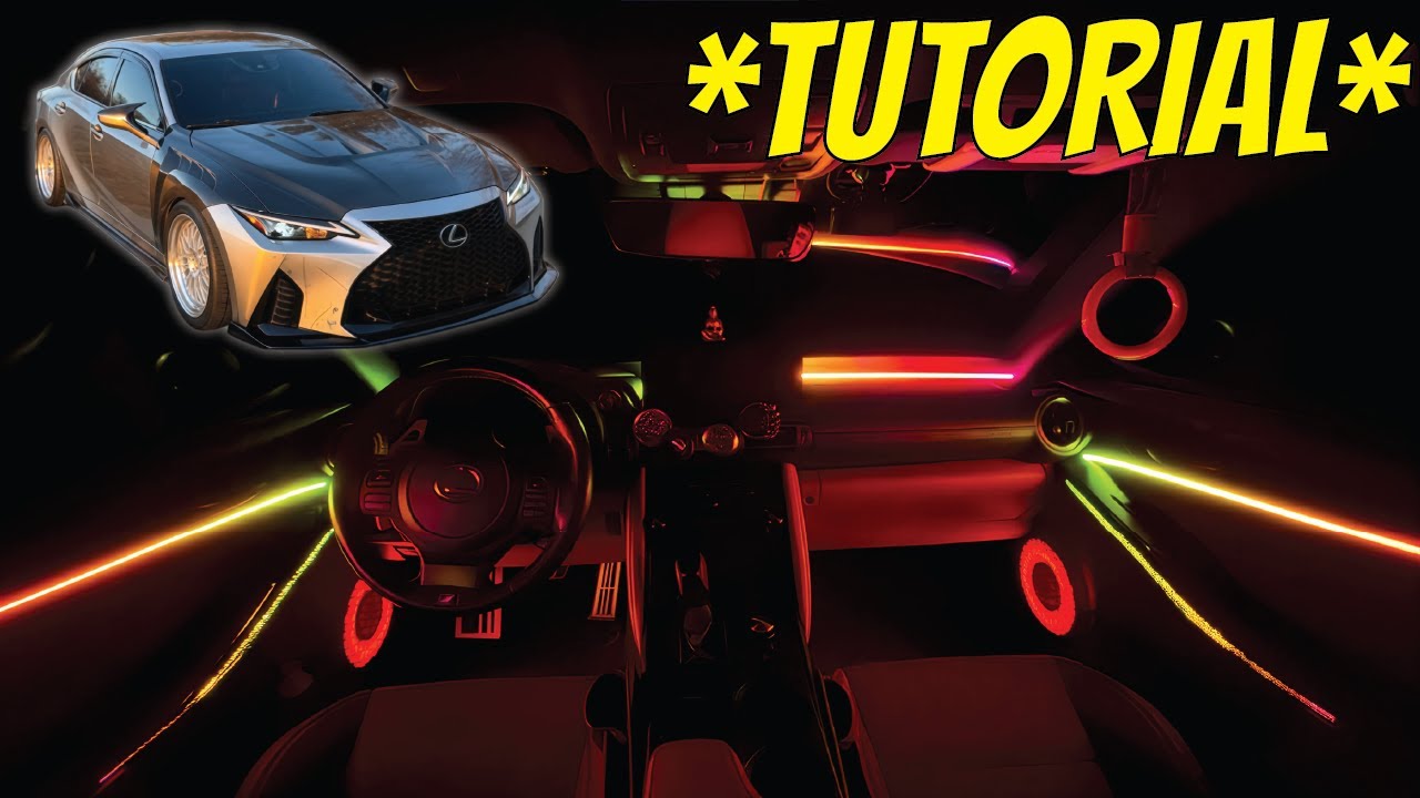 *TUTORIAL* How to INSTALL AMBIENT LIGHTING IN LEXUS IS350 BY INVOKE CONCEPTS (FITS '14-'21+ GEN!!)