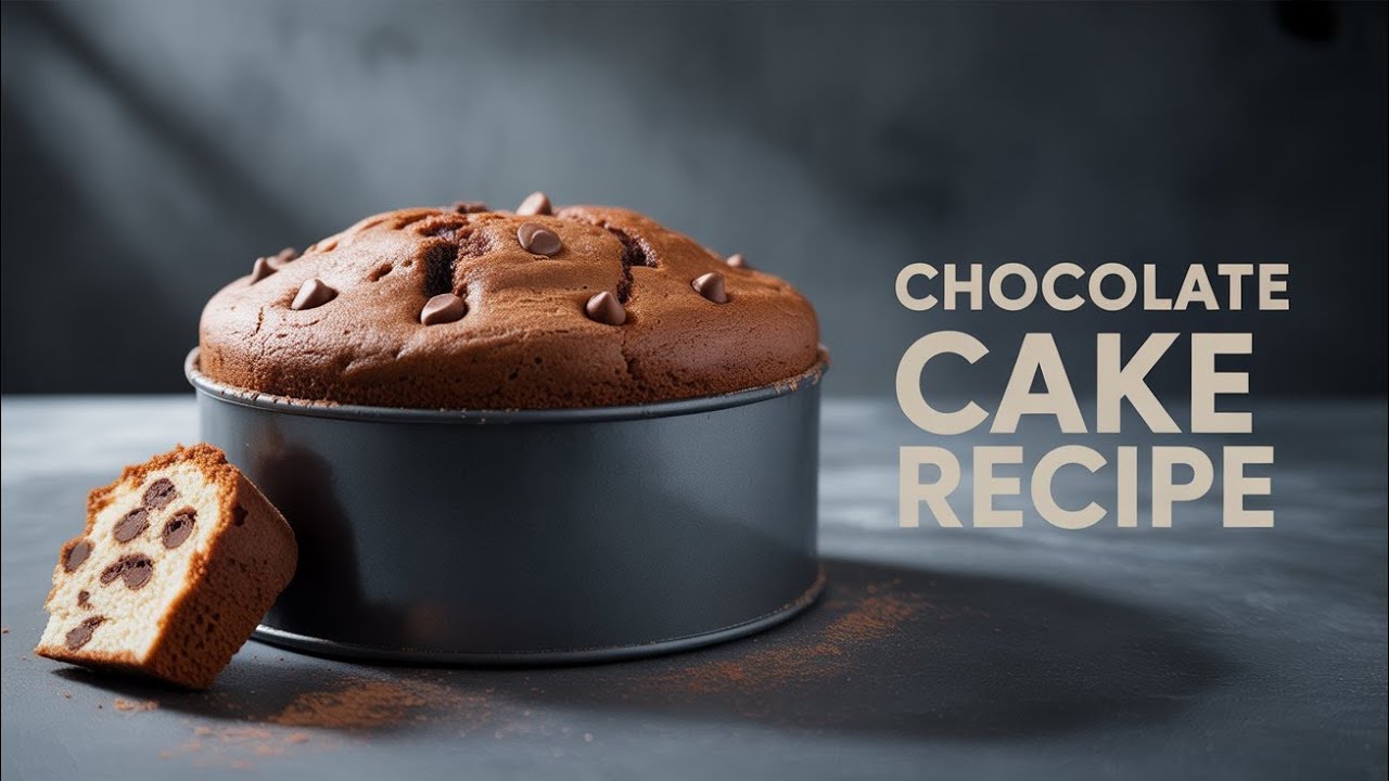 Super Soft Chocolate Chip Cake Recipe 🍫 | Easy Homemade Dry Cake That Melts in Mouth.