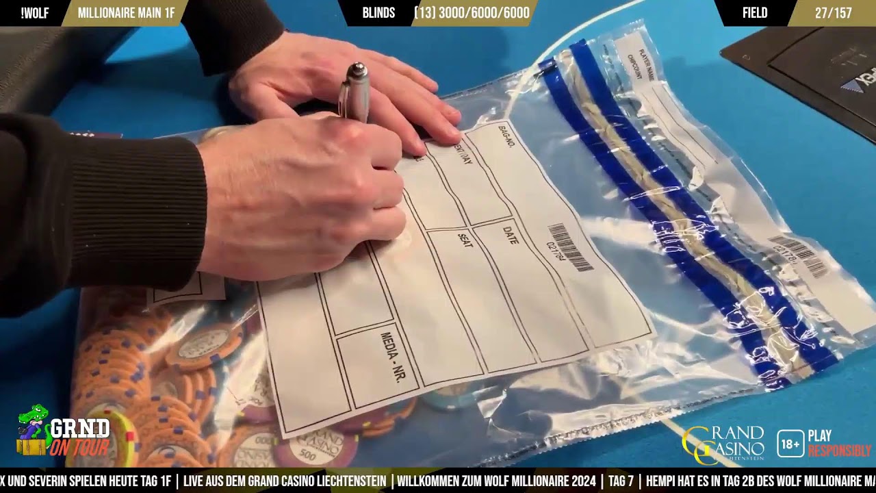 Wolf Millionaire Poker Festival im Grand Casino Liechtenstein - Tag 7 - CHF 700 Main Event 1F [18+]
