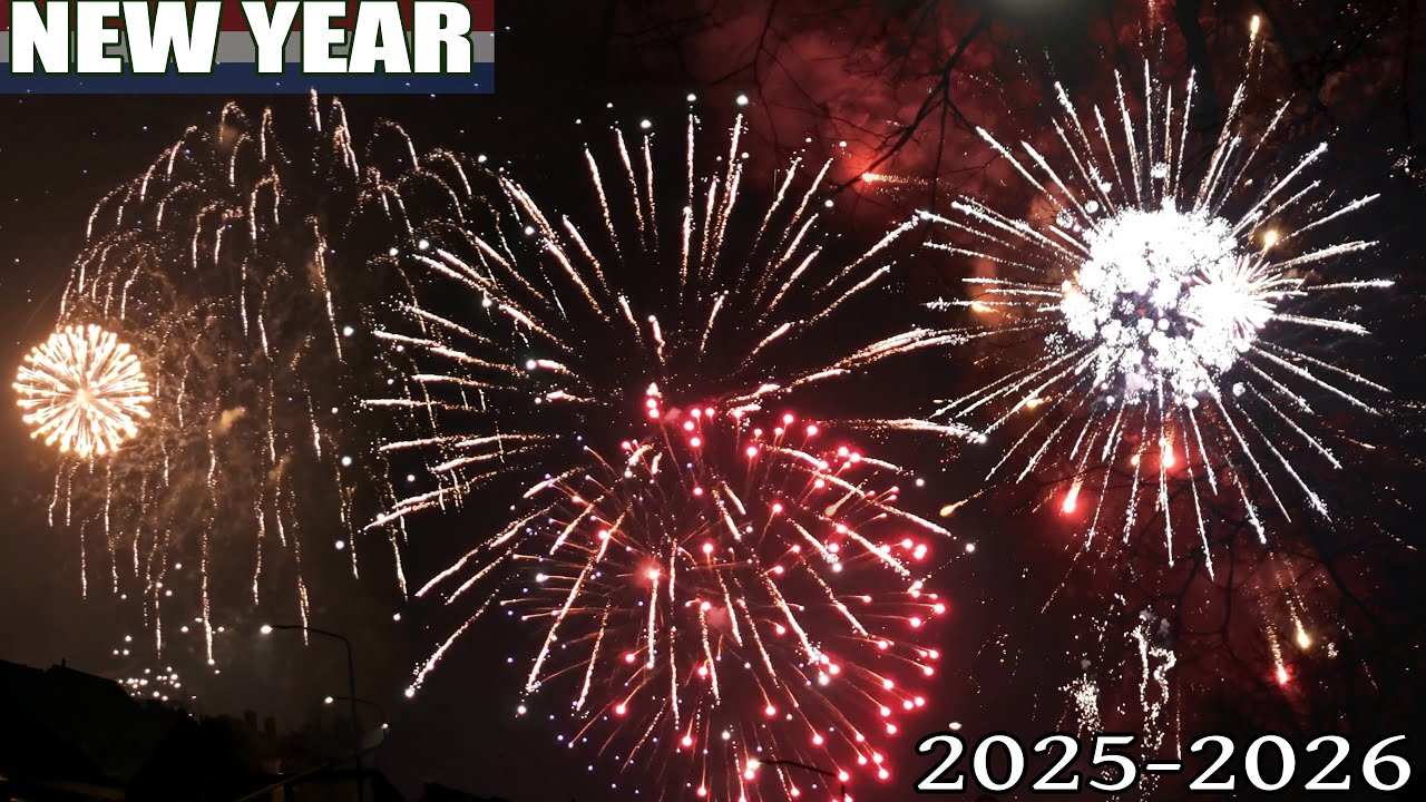 vuurwerk tijdens Nieuwjaar 2025 / 2026 - Oosterhout NB, Nederland