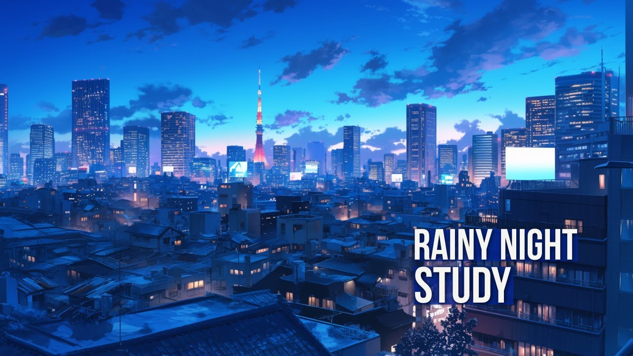 Rainy Late-Night Study Music (No Vocals) | Calm Focus at Night