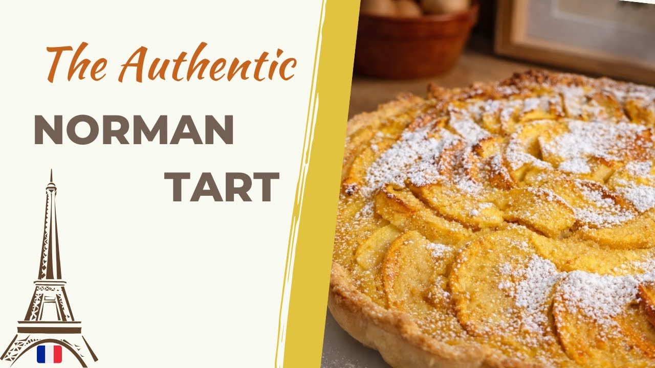 How to make a Traditional French Norman Tart 🍎 (Easy Apple Custard Tart)/Silent cooking