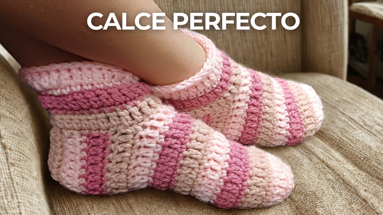 Cómo tejer medias a crochet que calzan perfecto – Paso a paso y para todos los talles