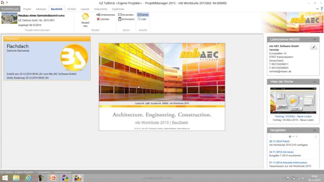 Vortrag: Tragwerksplanung, Arbeiten mit der mb WorkSuite 2015