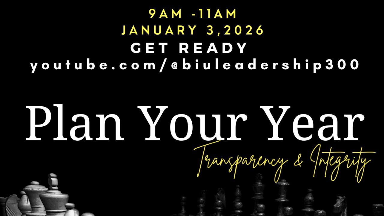 TRAME SESSION January 2026 ''Plan Your Year'' (Transparency & Integrity)