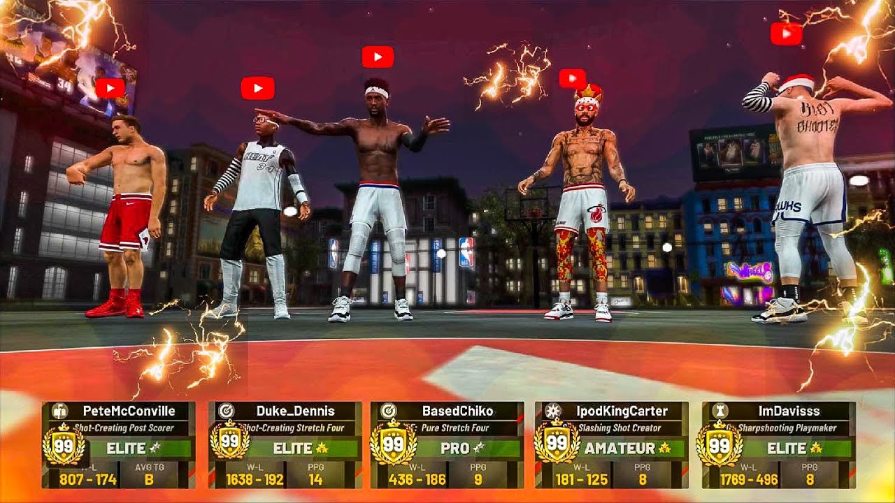 This is what happens when 5 YOUTUBERS play NBA 2K19 at the same time. The best DEMIGOD BUILD 2K19!