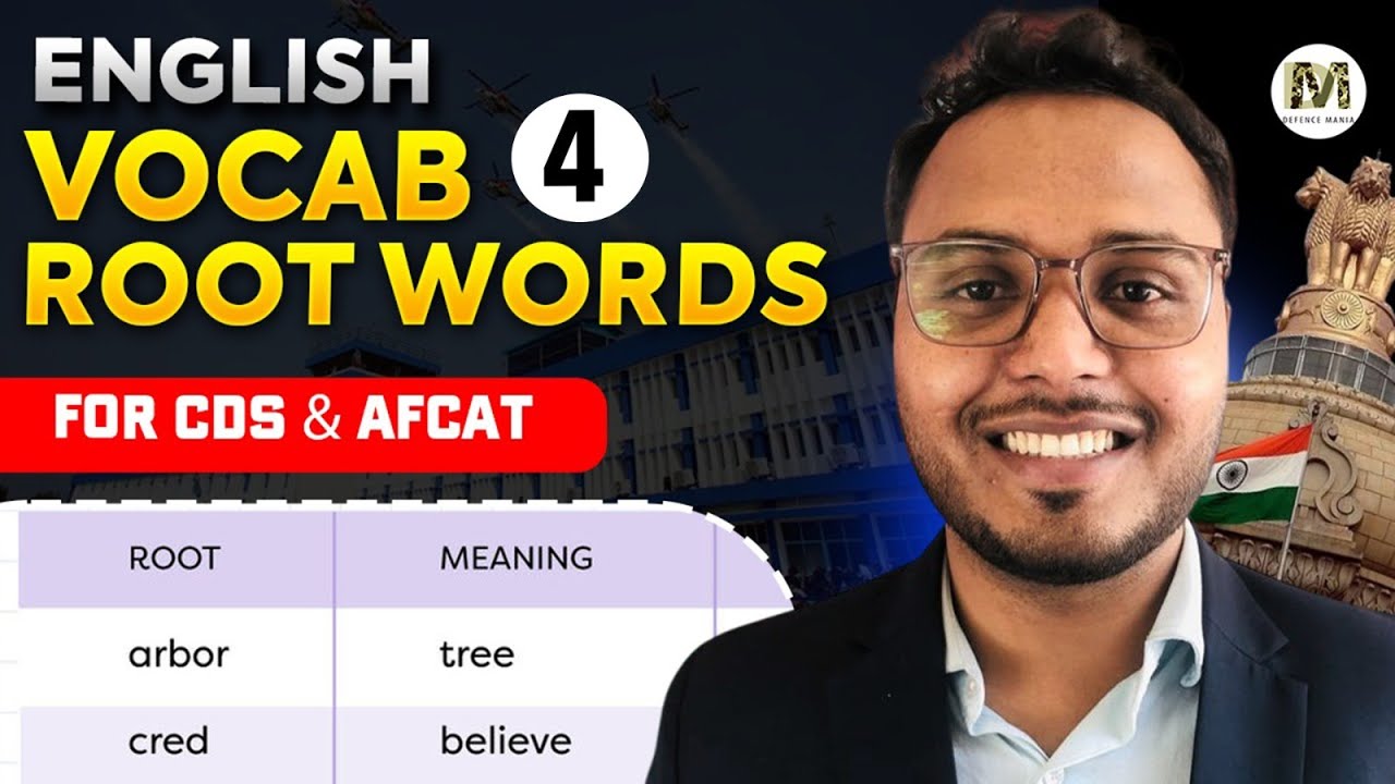 Most Important Word Roots(Part- 4) for CDS & AFCAT 2025 | Vocab Tricks + PYQs