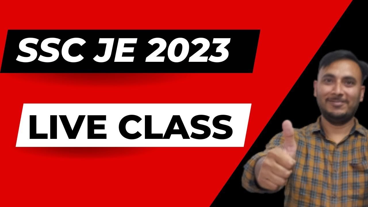 SSC JE 2023 || Live Class || Demo Class