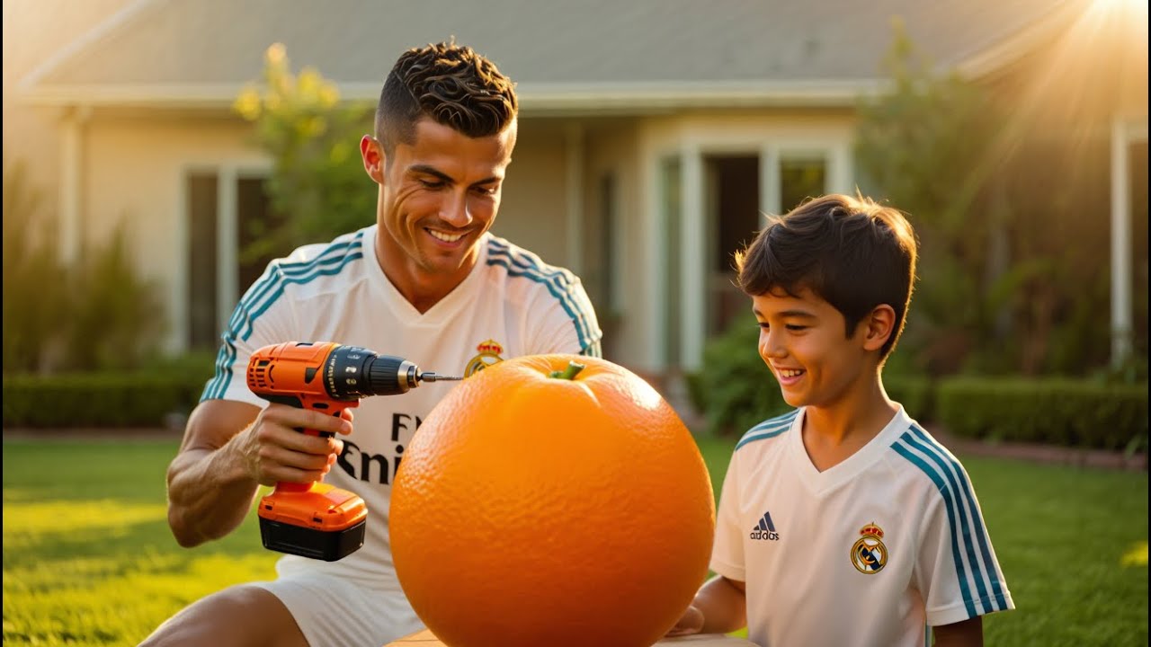 Messi's son vs Ronaldo's son UNBELIEVABLE Bike Race – Watermellon vs  Orange Showdown!