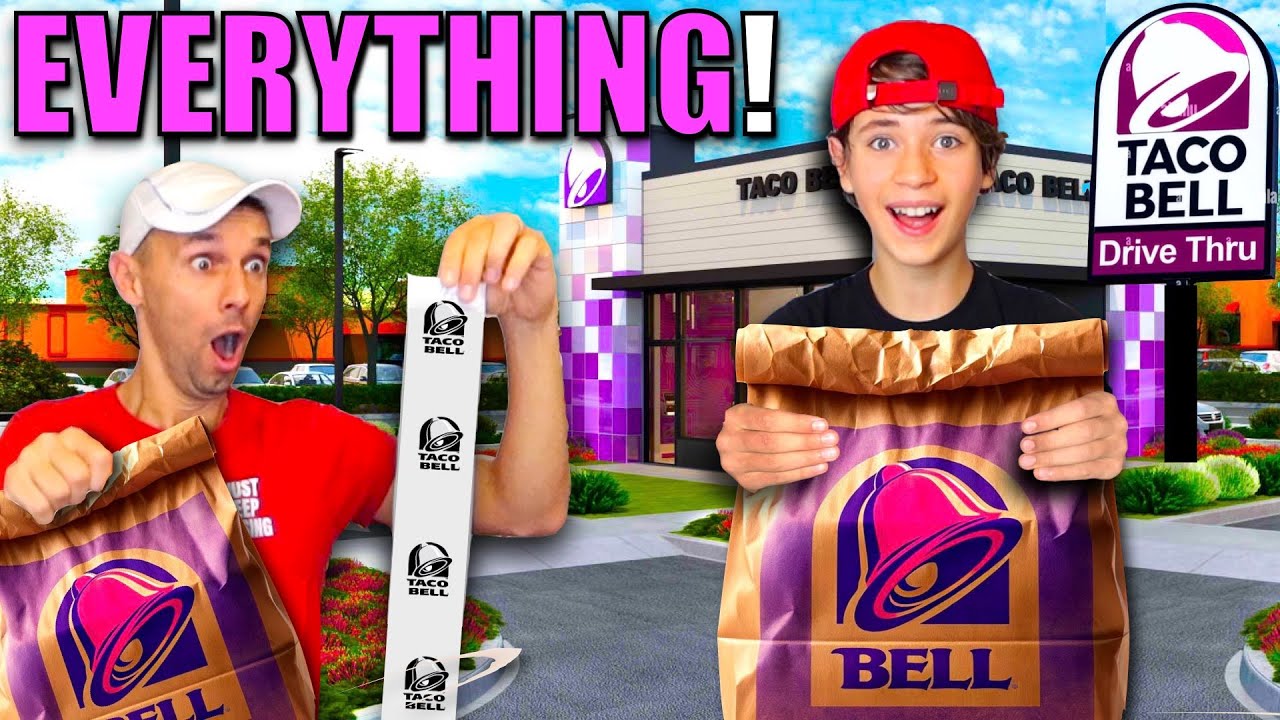 His FIRST ever DRIVE THRU  😮 He ordered EVERYTHING at Taco Bell
