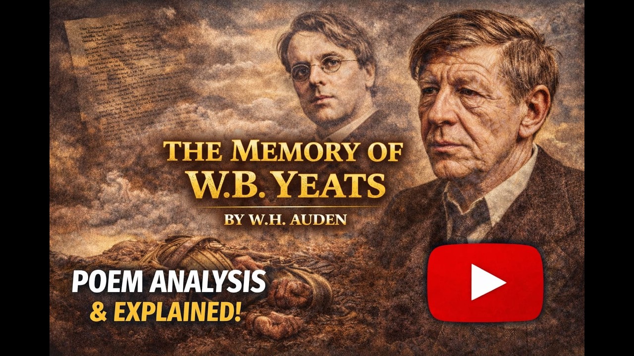 In Memory of W.B. Yeats by W.H. Auden Explained #universityoflucknow