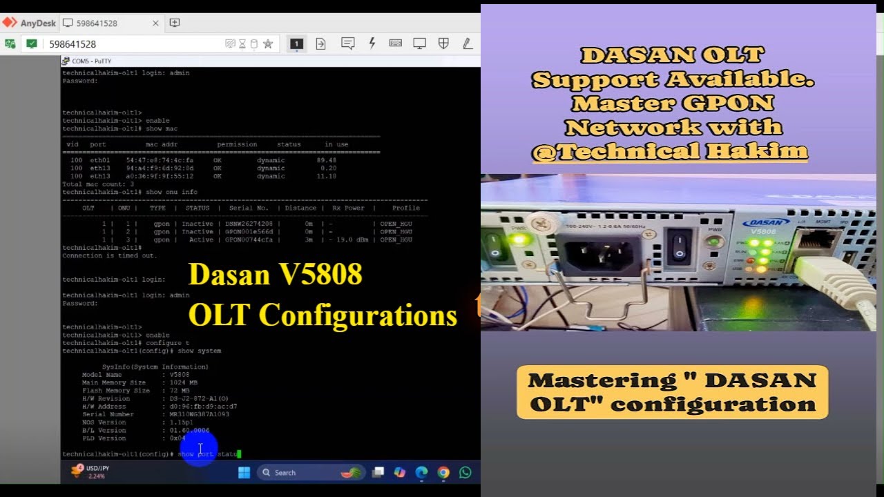 Master Dasan OLT with Technical Hakim | Dasan OLT Configurations #dasan #technicalhakim #olt