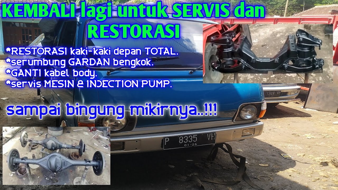 RESTORASI toyota hiace 1982|| dari kaki-kaki kabel dan juga mesin.