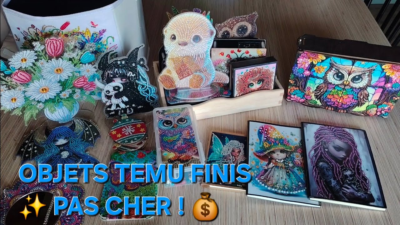 Objets TEMU Diamantés TERMINÉS | Boîtes, Carnets, Miroir... | Résultats & Avis Diamond Painting