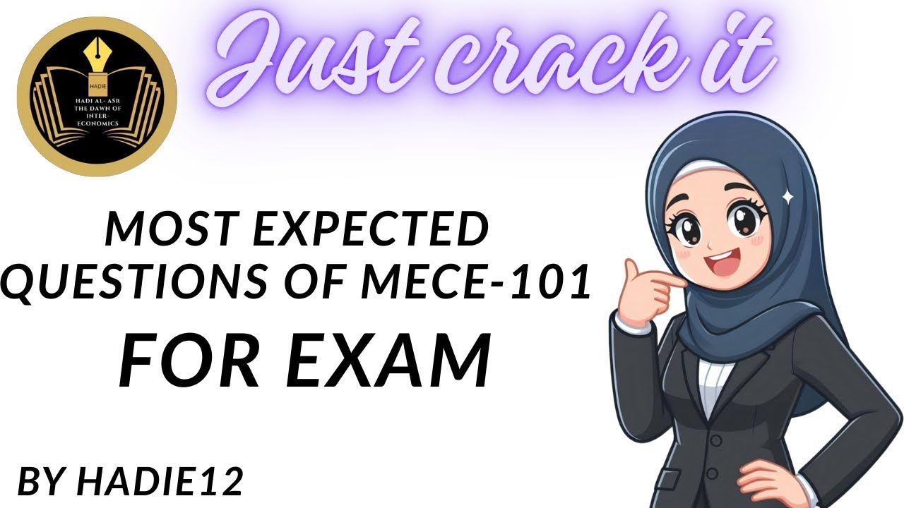 Most Expected Questions Of Mece-101 # Introductory Econometrics Methods # IGNOU