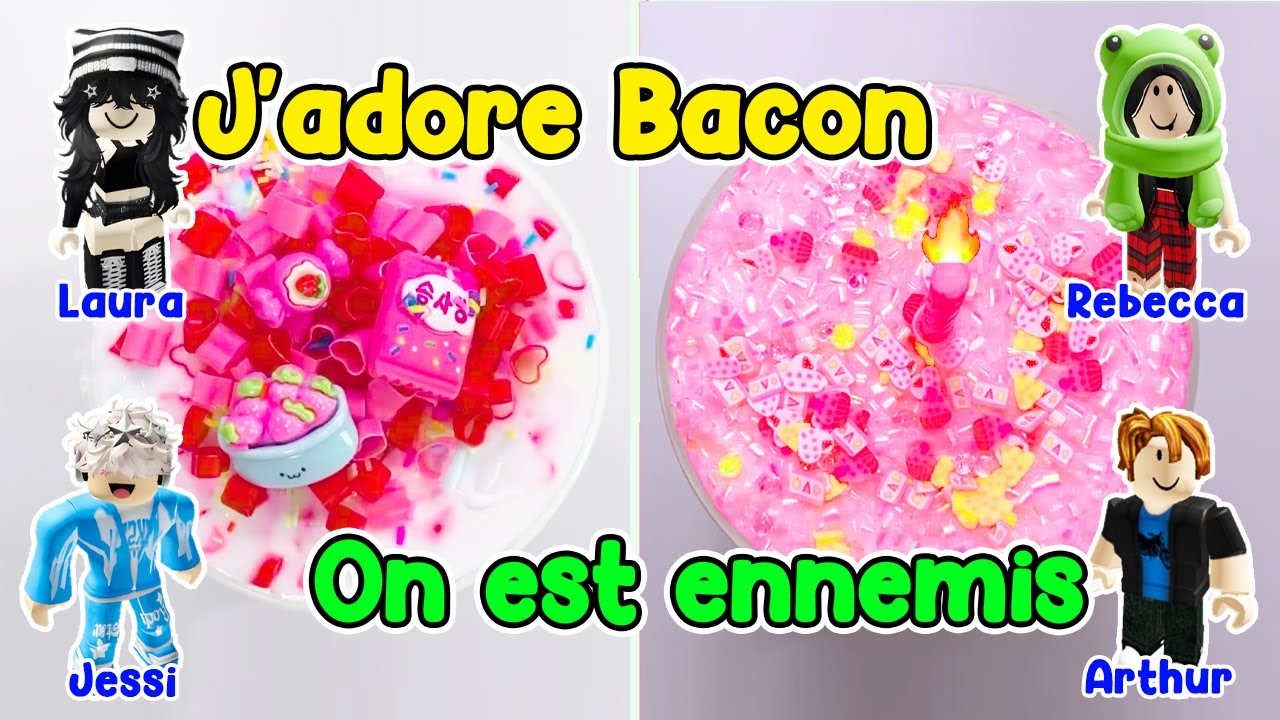 🌈 Slime Histoire 🥰 Mon ami passe de la haine à l'amour avec Bacon...🥦