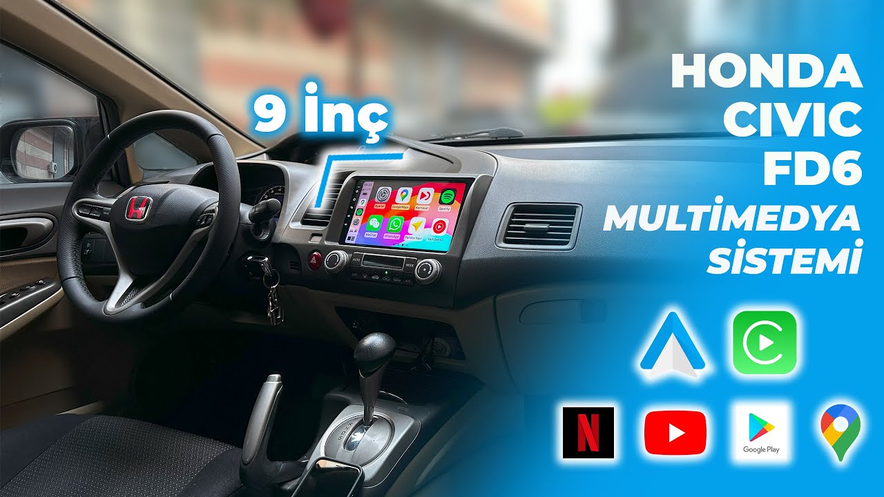 HONDA CIVIC FD6 ➡  CARPLAY & ANDROİDAUTO DESTEKLİ ANDROİD MULTİMEDYA SİSTEMİ 22-1061