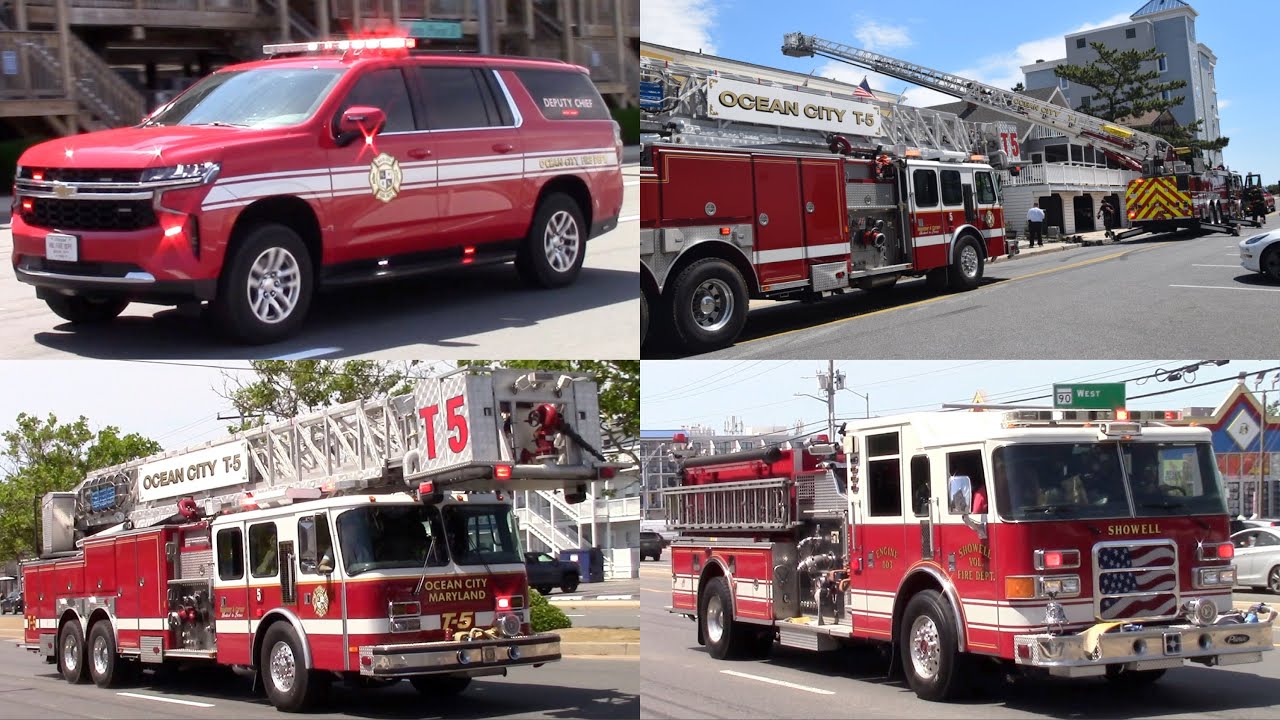 Ocean City Fire Department Responding To A Working Structure Fire 92nd St 6-21-26