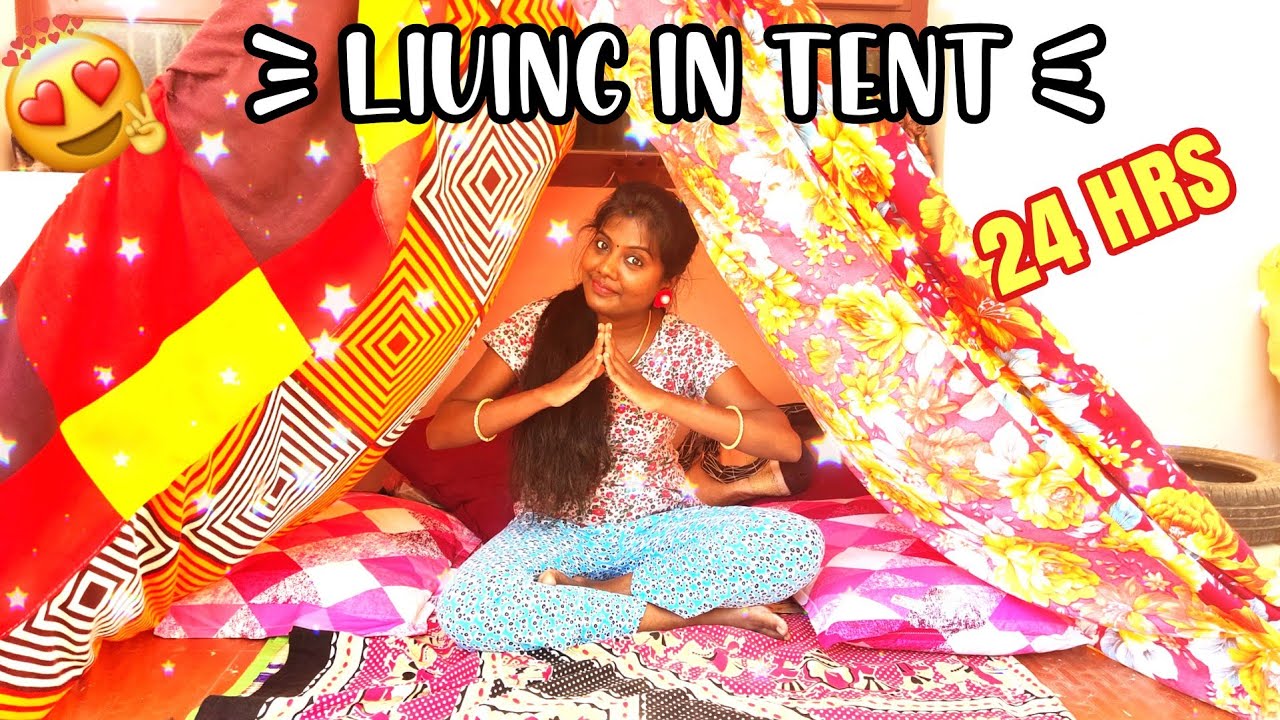 Living in TENT for 24 HOURS CHALLENGE in Tamil - Overnight in Tent | Ani's Tamil Lifestyle