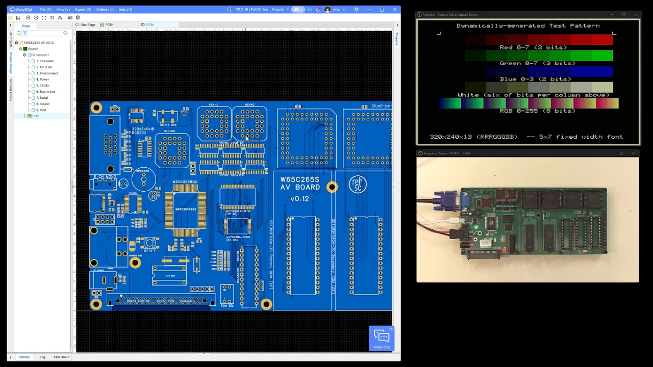W65C265S: VGA on AV Board