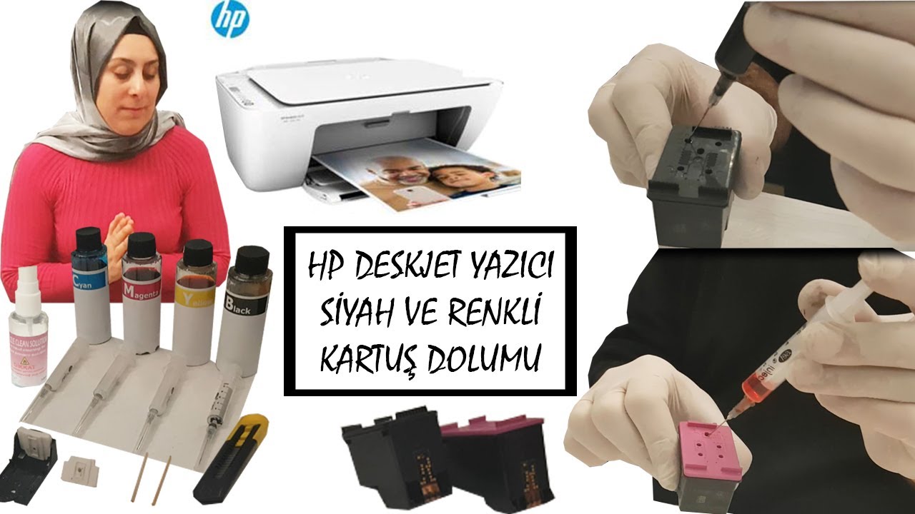 HP Renkli ve Siyah Kartuş Dolum Seti // Renkli ve Siyah Kartuş Dolum Nasıl Yapılır?