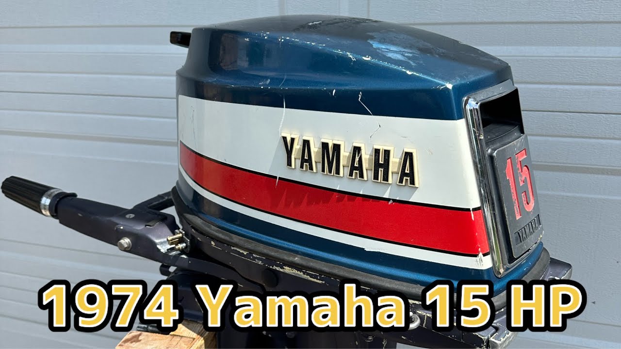 1974 Yamaha 15 HP outboard motor