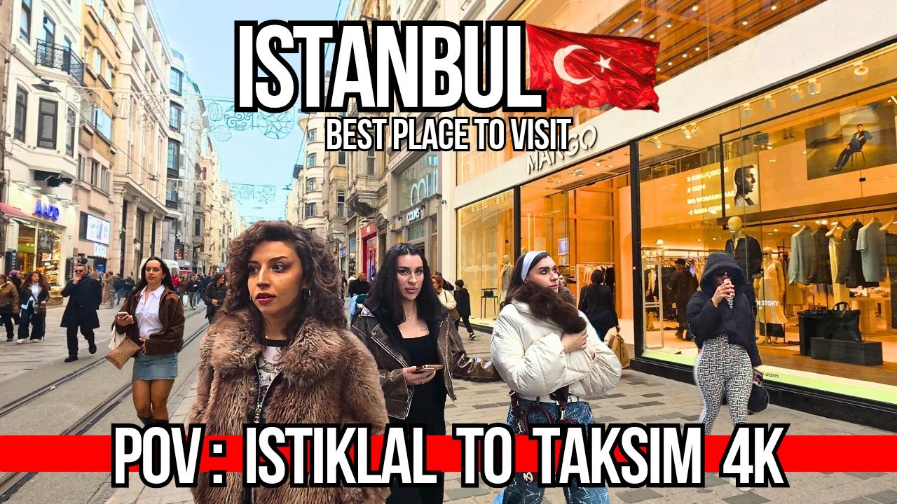 REAL ISTANBUL 4K Walk 2026: Istiklal to Taksim | St. Anthony Church, Luxury Shopping, Travel Guide