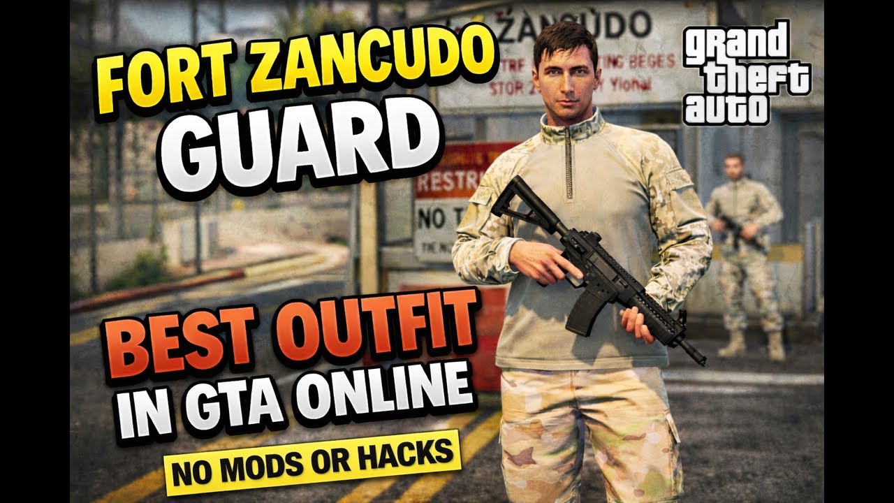 How To Make The Fort Zancudo Military Guard Outfit In GTA Online (No Mods Or Glitches)