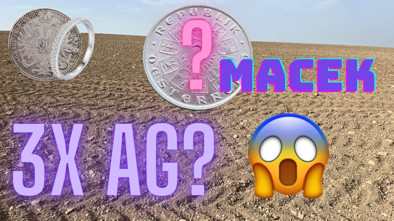 3x stříbro 😱 AG macek. Procházka s detektorem #metaldetecting #silver #silvercoins