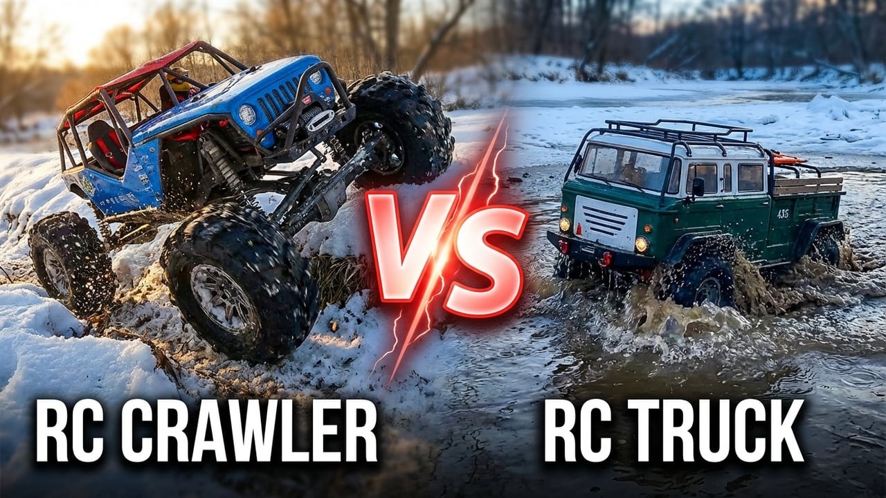 RC Cars vs First Snow! 😱 Deep River Water & Ice Drift