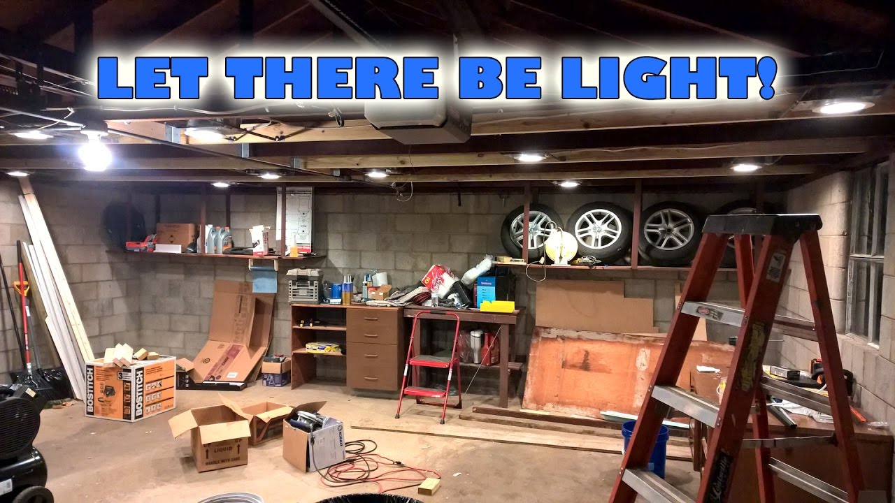 Installing can lights in the garage :: Flipping the switch!