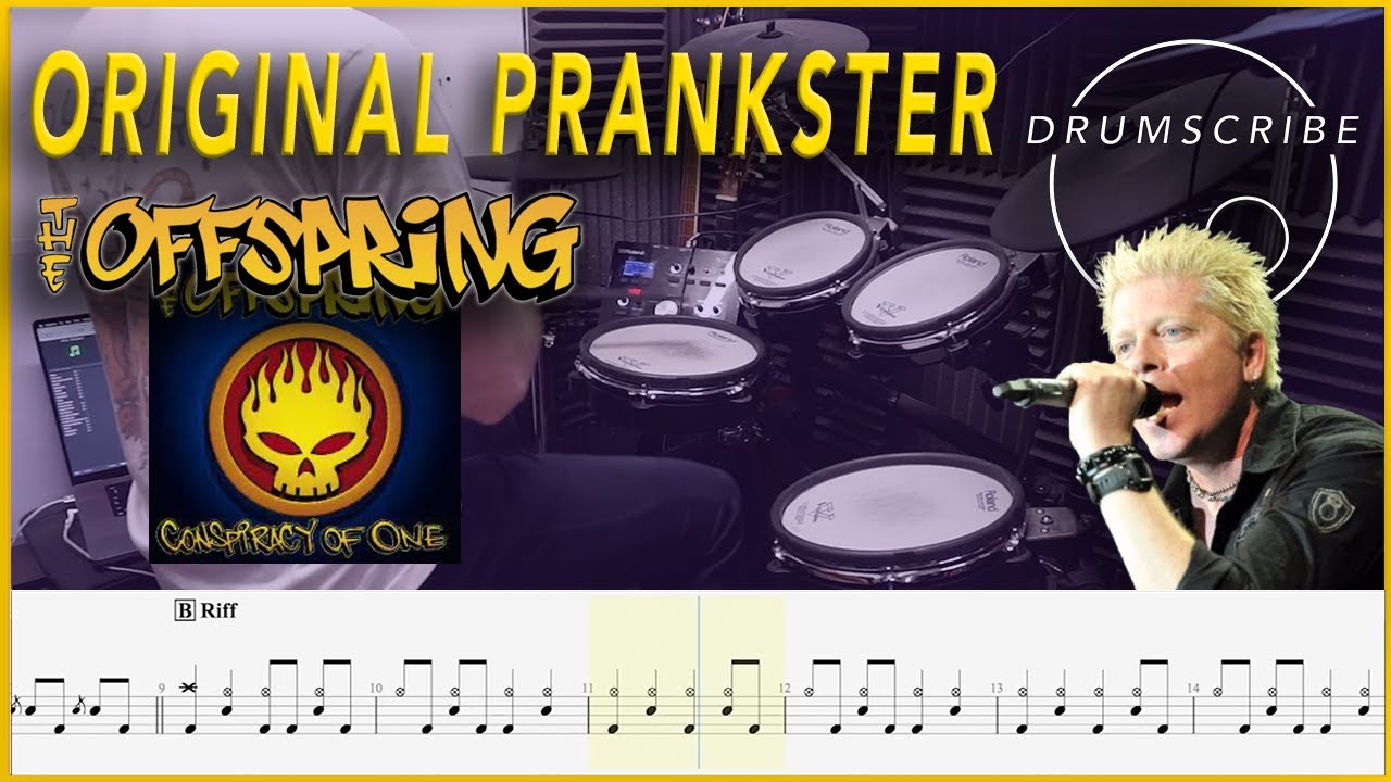 Original Prankster - The Offspring | DRUM SCORE Sheet Music | #00 DRUMSCRIBE