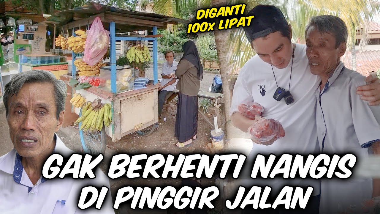 SUNGGUH MULIA.KAKEK PENJUAL PISANG RELA KASIH SETENGAH DARI HASIL DAGANGANNYA..