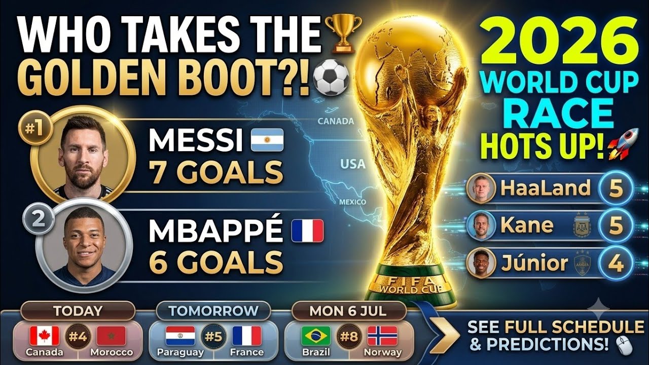 🚨 Round of 16 Is Here! FIFA World Cup 2026 Schedule + Golden Boot Standings! 🏆#FIFAWorldCup2026