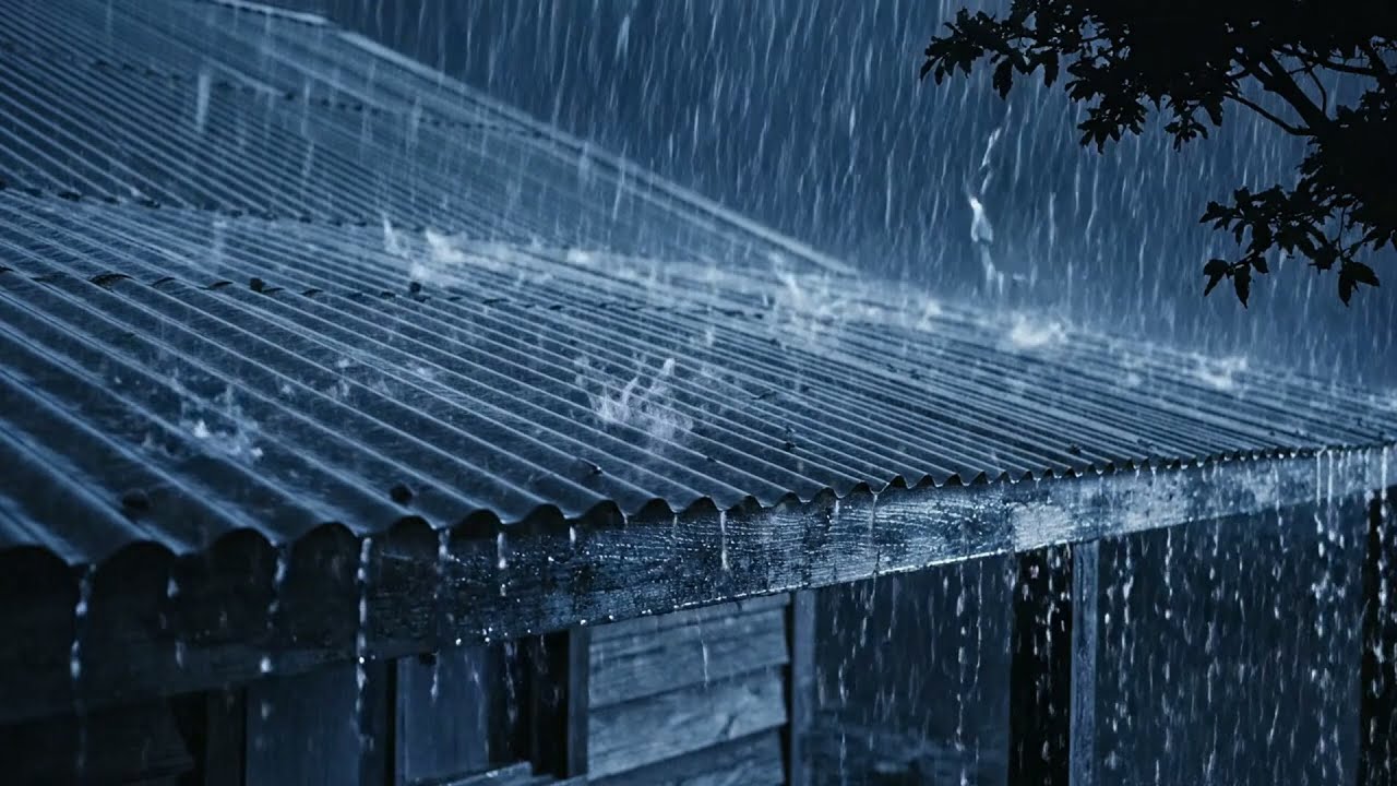 Caindo no Sono Rapidamente com Chuva Pesada Incrível e Trovão Real na Selva à Noite - Floresta ...