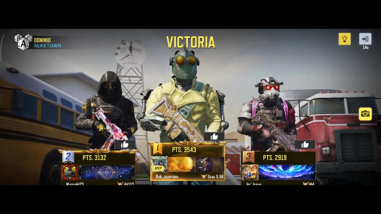 partida igualada de dominio en nuketown