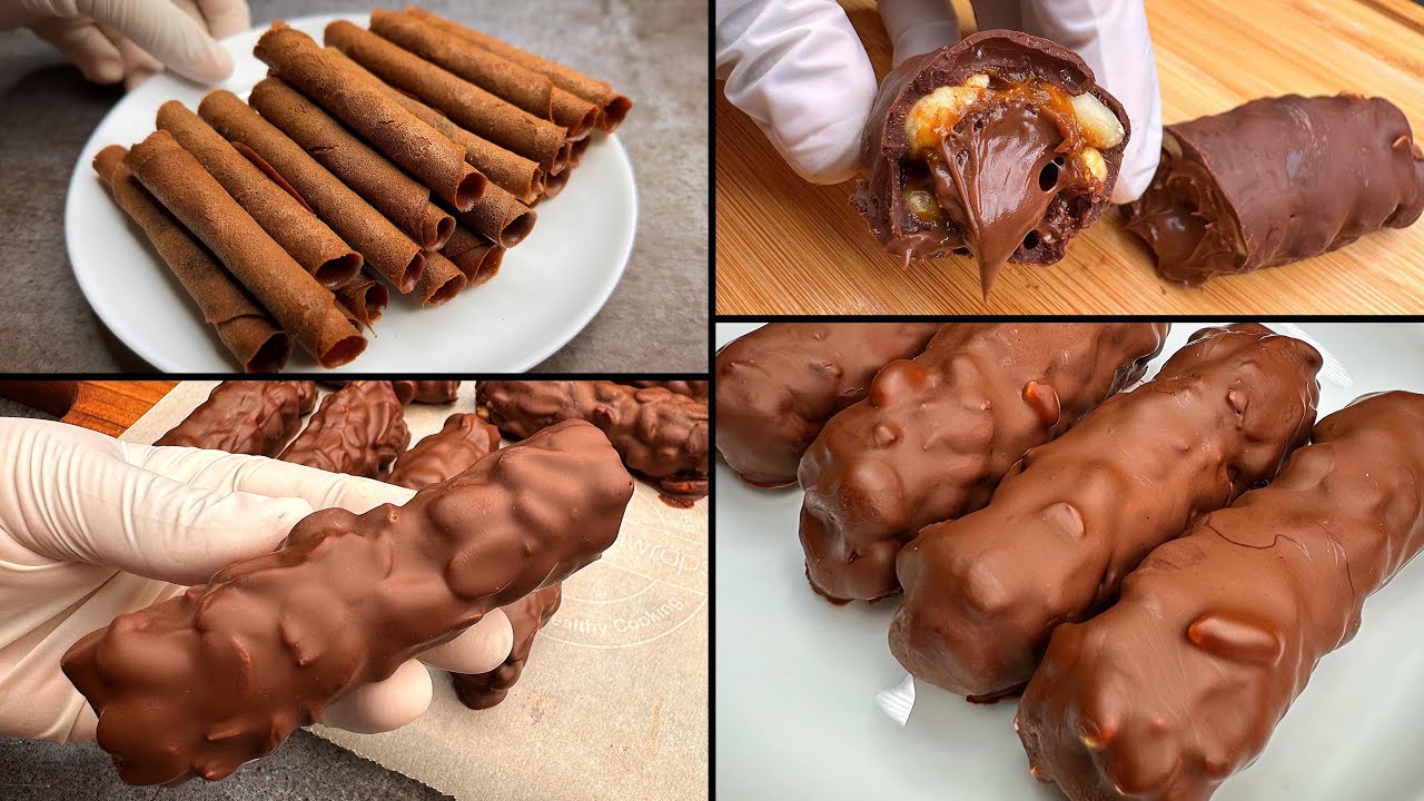 Easy Crunchy Christmas & Holidays dessert ! Nutella Stuffed Wafer Rolls | Delicious Festival treats