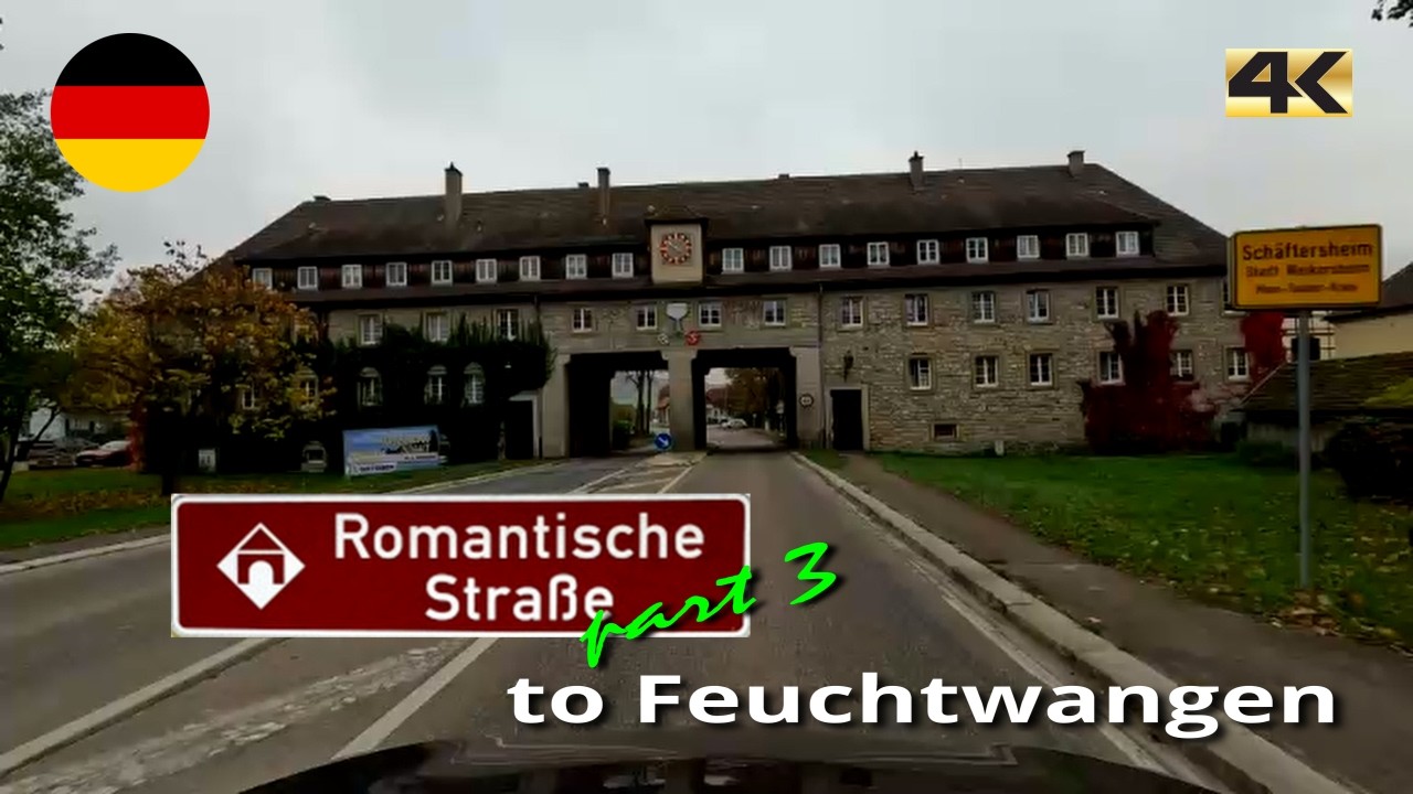 Driving the Romantische Stra&szlig;e in Germany to Feuchtwangen | fall 2024 | 4K