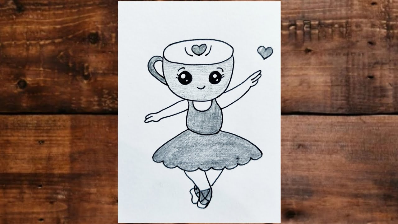 “How to Draw an Easy Ballerina Cappuccina Picture Step by Step – Educational Drawing for Children.”