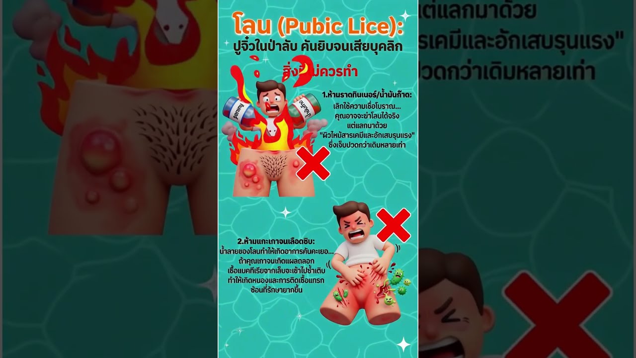โลน (Pubic Lice) คืออะไร? คันยุบยิบที่จุดซ่อนเร้น ติดจากไหนและวิธีกำจัดให้หายขาด!