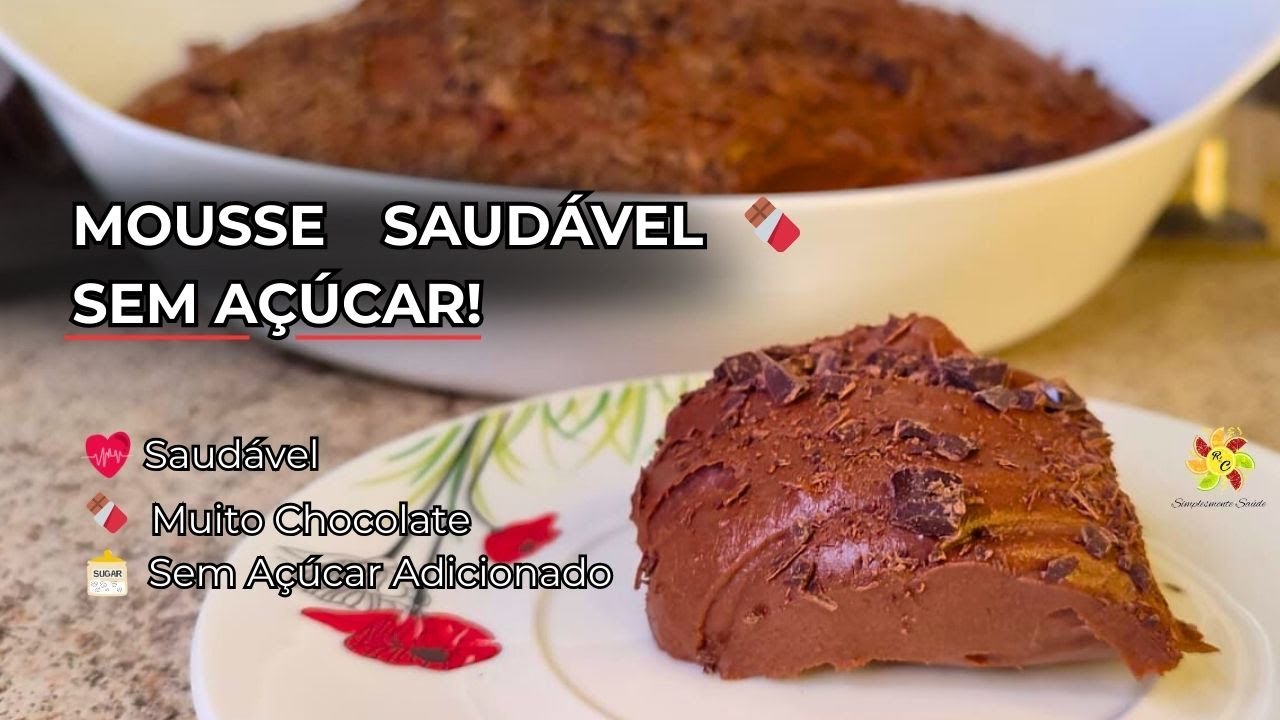 MOUSSE DE CHOCOLATE SAUDÁVEL com INHAME 🍫 Sem Açúcar • Receita Cremosa e Proteica!