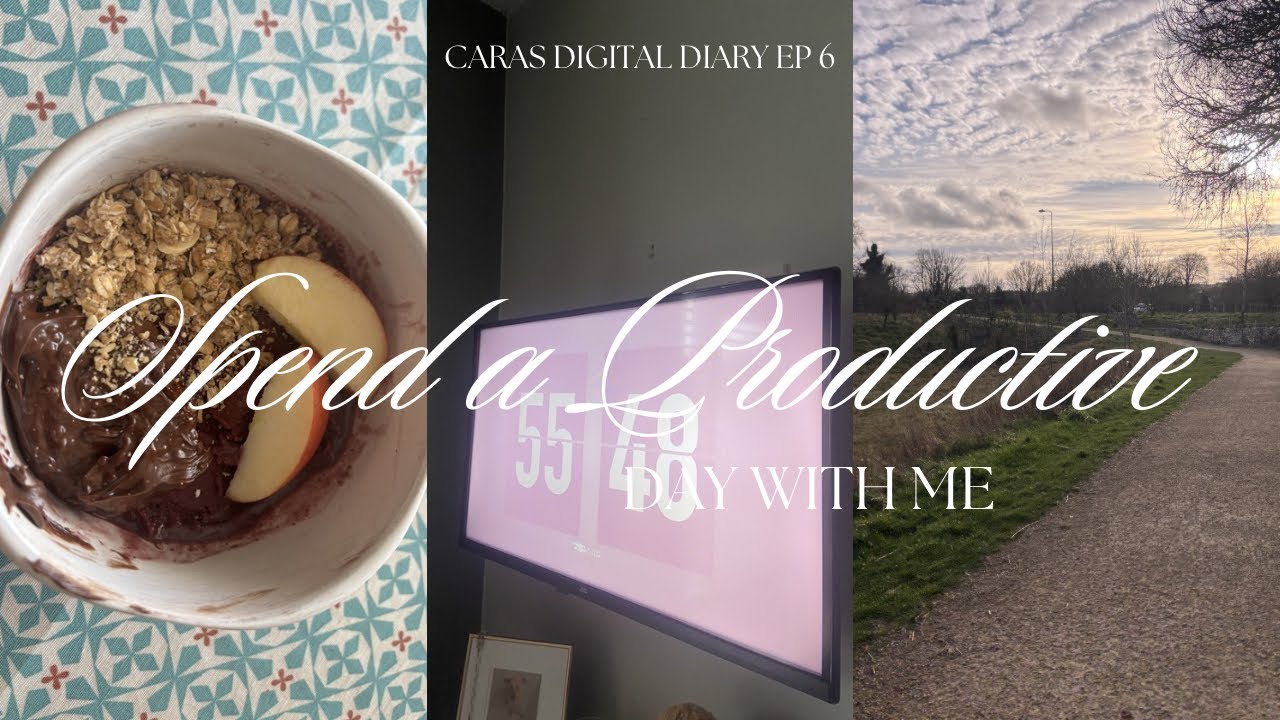 Spend A Productive Day With Me |Açai | Cleaning|Walk|Shower|GURWM|🌟🎧🫧