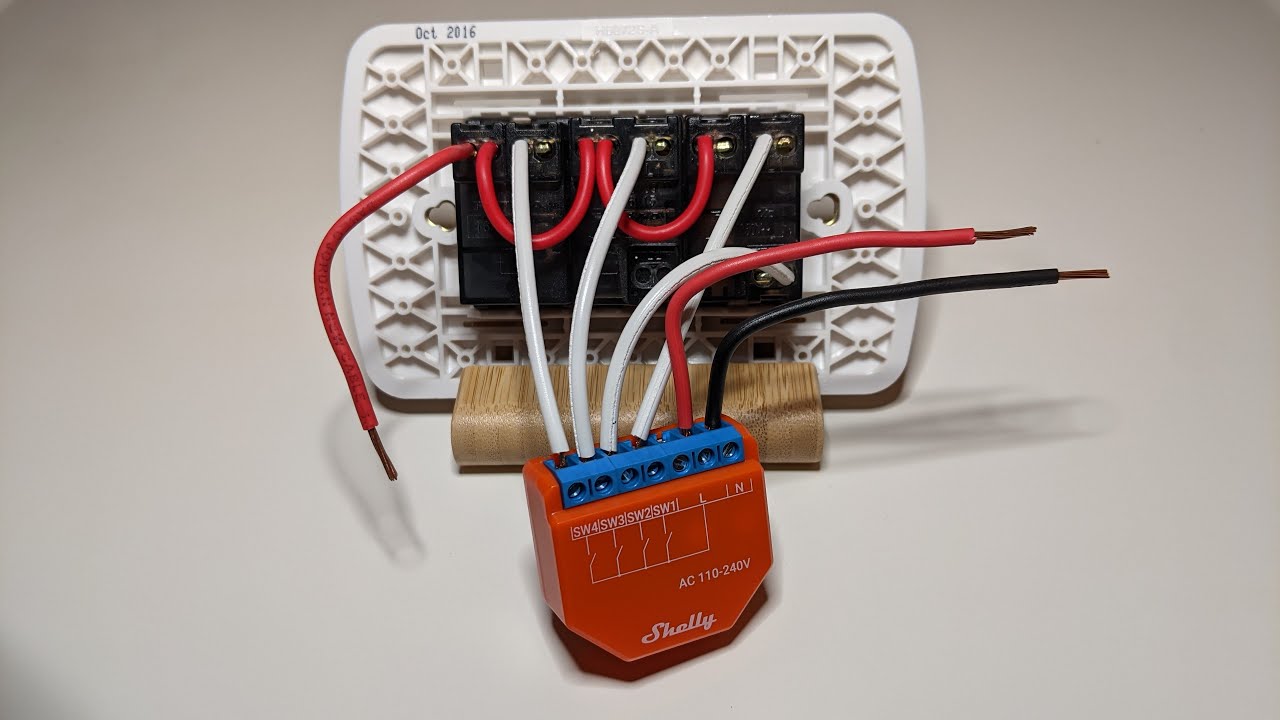shelly i4 master switches - مفاتيح الاناره الذكيه تركيب شيلي
