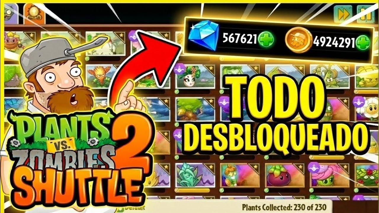 TUTORIAL DE COMO DESBLOQUEAR TODO EN PVZ 2 SHUTTLE EN ANDROID 15  😱💎💰🌱